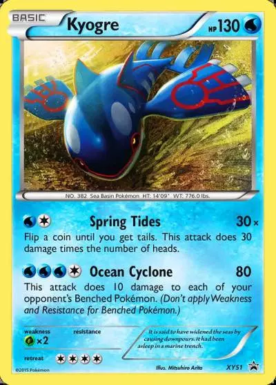 Kyogre XY51/211 XY Black Star Promos Pokemon card