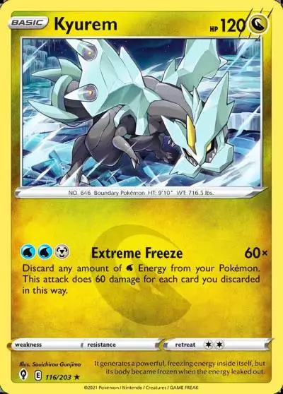 Kyurem 116/203 Evolving Skies Pokemon card