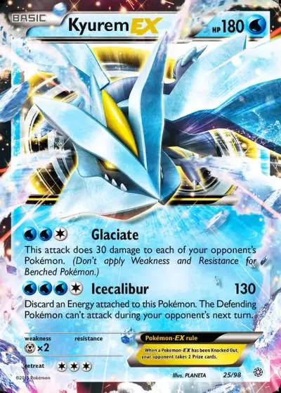 Kyurem-EX 25/98 Ancient Origins Pokemon card