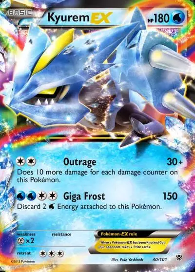 Kyurem-EX 30/101 Plasma Blast Pokemon card