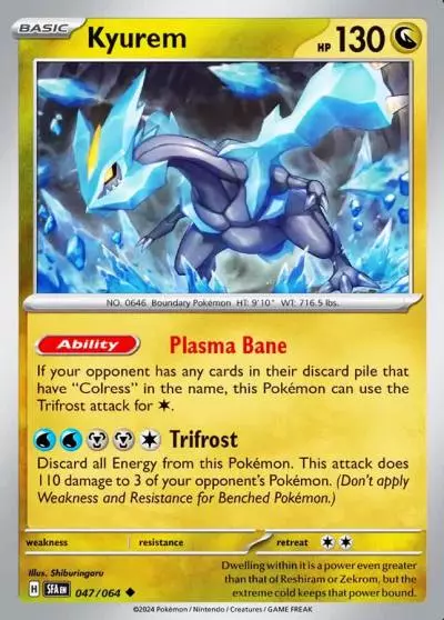Kyurem 47/64 Shrouded Fable Pokemon card