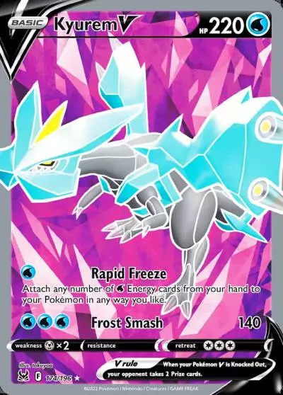 Kyurem V 174/196 Lost Origin Pokemon card
