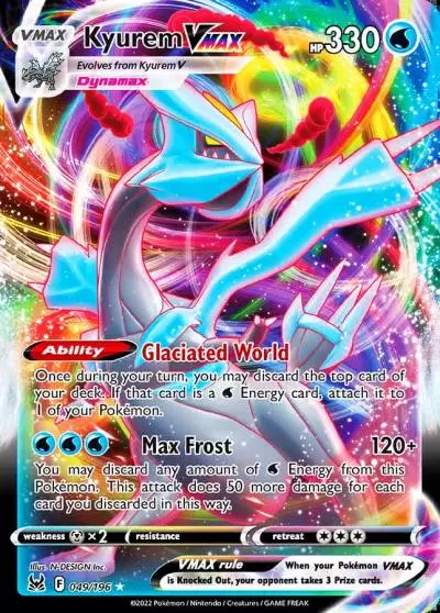 Kyurem VMAX 49/196 Lost Origin Pokemon card