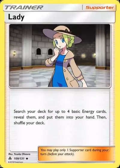 Lady 109/131 Forbidden Light Pokemon card