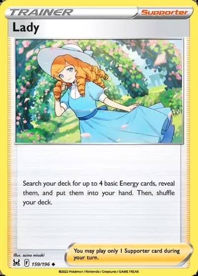 Lady 159/196 Lost Origin Pokemon card