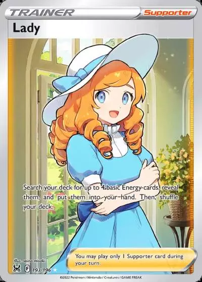 Lady 193/196 Lost Origin Pokemon card
