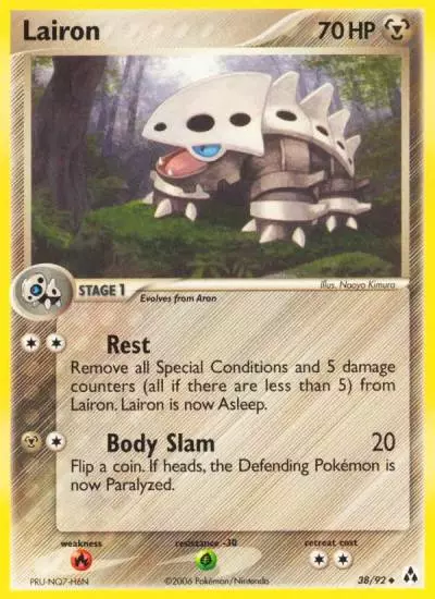 Lairon 38/92 Legend Maker Pokemon card