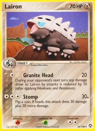 Lairon 32/108 Power Keepers Pokemon card