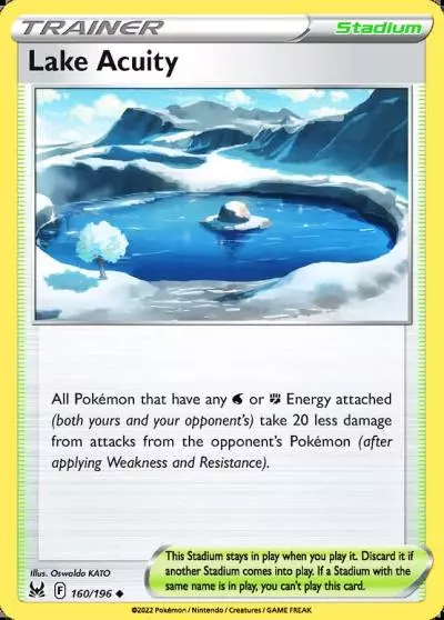 Lake Acuity 160/196 Lost Origin Pokemon card