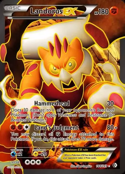 Landorus-EX 144/149 Boundaries Crossed Pokemon card