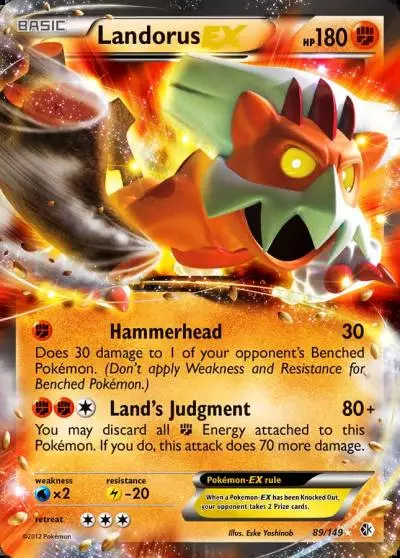 Landorus-EX 89/149 Boundaries Crossed Pokemon card