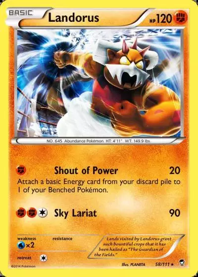 Landorus 58/111 Furious Fists Pokemon card