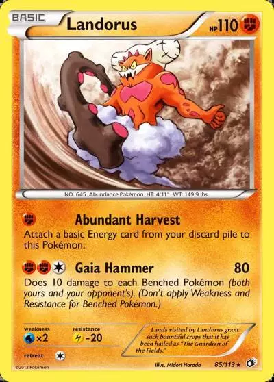 Landorus 85/113 Legendary Treasures Pokemon card