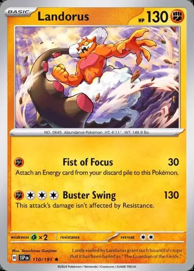 Landorus 110/191 Surging Sparks Pokemon card