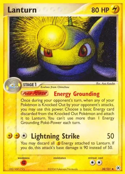 Lanturn 38/101 Hidden Legends Pokemon card