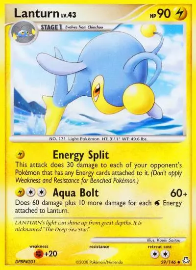 Lanturn 59/146 Legends Awakened Pokemon card