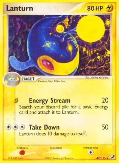 Lanturn 40/115 Unseen Forces Pokemon card