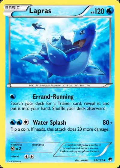 Lapras 28/122 BREAKpoint Pokemon card