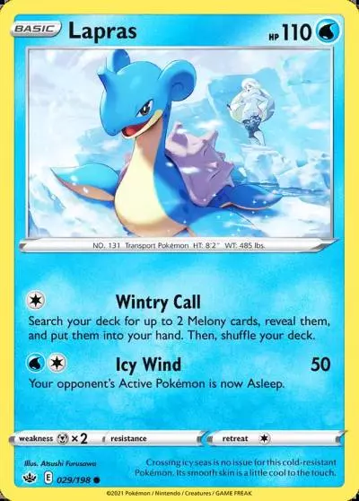 Lapras 29/198 Chilling Reign Pokemon card