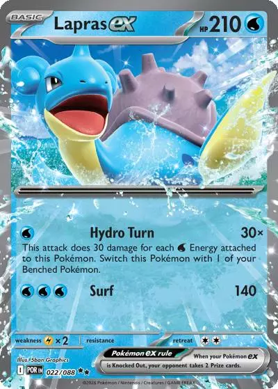 Lapras ex 22/88 Perfect Order Pokemon card