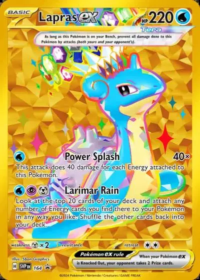 Lapras ex 164/165 Scarlet & Violet Black Star Promos Pokemon card
