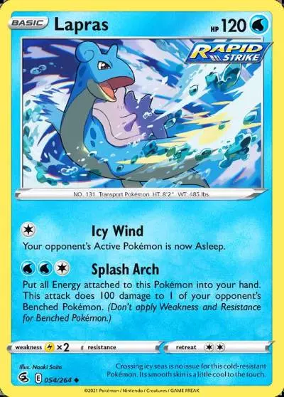 Lapras 54/264 Fusion Strike Pokemon card