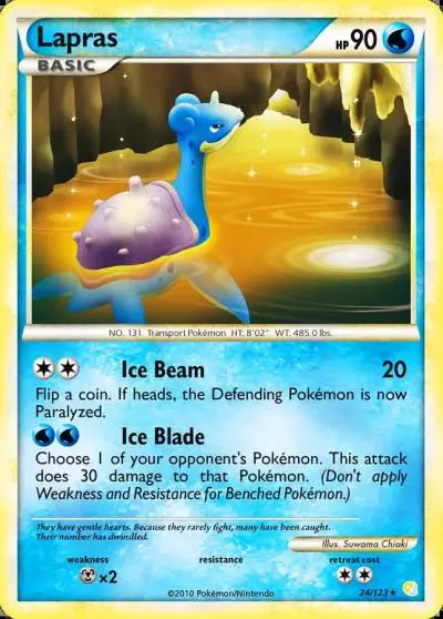 Lapras 24/123 HeartGold & SoulSilver Pokemon card
