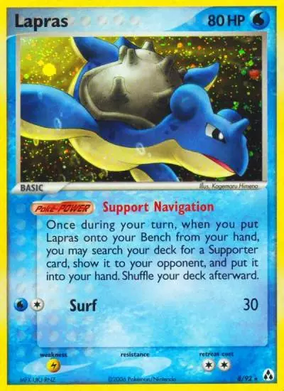 Lapras 8/92 Legend Maker Pokemon card