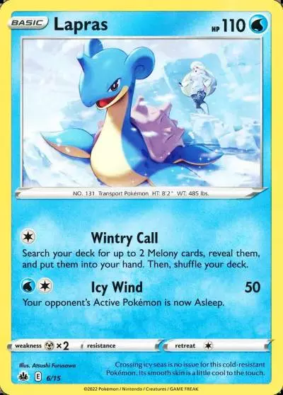 Lapras 6/15 McDonald's Collection 2022 Pokemon card