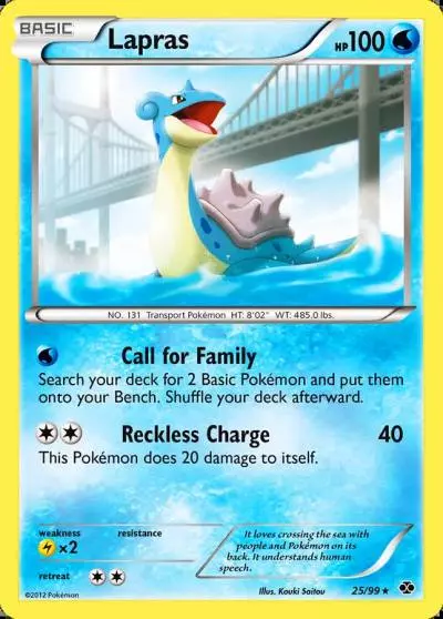 Lapras 25/99 Next Destinies Pokemon card