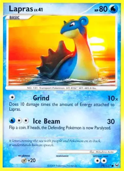 Lapras 79/127 Platinum Pokemon card