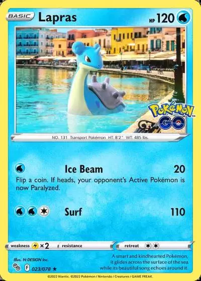 Lapras 23/78 Pokémon GO Pokemon card