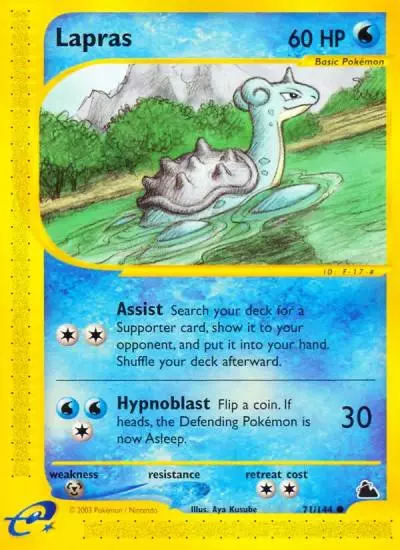 Lapras 71/144 Skyridge Pokemon card