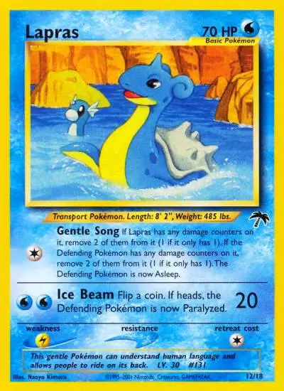 Lapras 12/18 Southern Islands Pokemon card