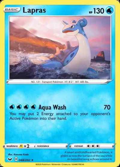 Lapras 48/202 Sword & Shield Pokemon card