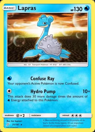 Lapras 31/181 Team Up Pokemon card