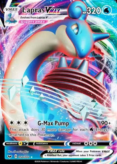 Lapras VMAX 50/202 Sword & Shield Pokemon card