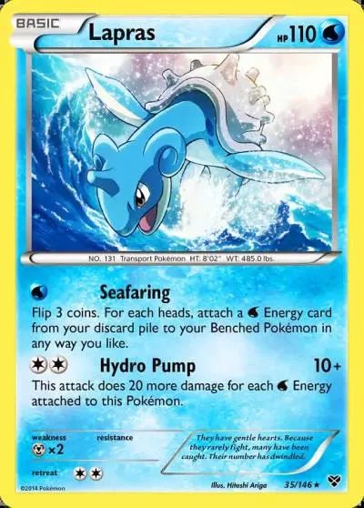 Lapras 35/146 XY Pokemon card