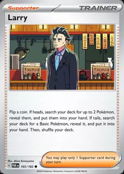Larry 165/182 Paradox Rift Pokemon card