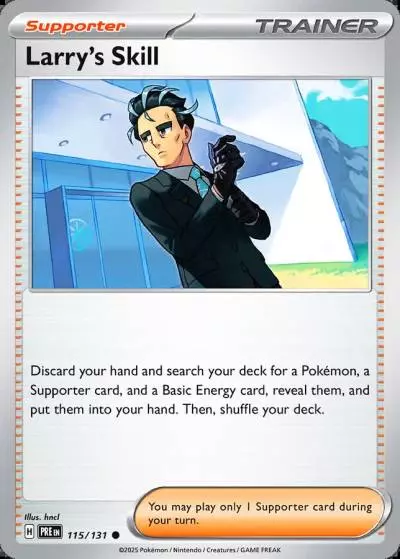 Larry's Skill 115/131 Prismatic Evolutions Pokemon card