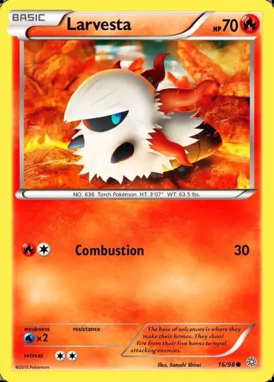 Larvesta 16/98 Ancient Origins Pokemon card