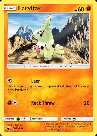 Larvitar 74/168 Celestial Storm Pokemon card