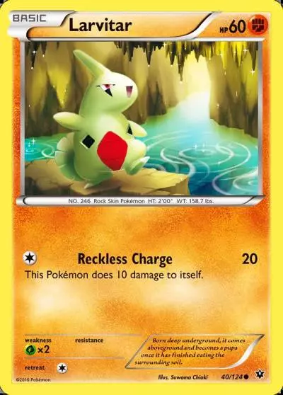 Larvitar 40/124 Fates Collide Pokemon card