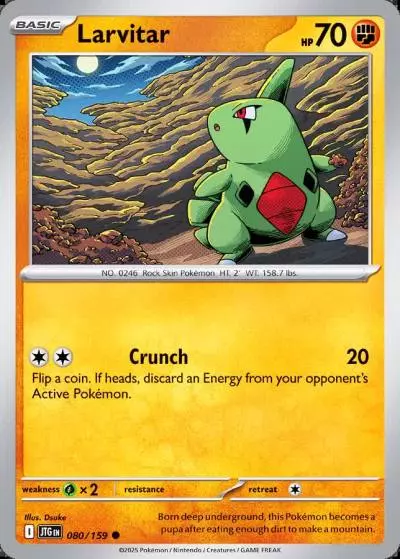 Larvitar 80/159 Journey Together Pokemon card