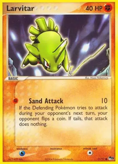 Larvitar 11/17 POP Series 1 Pokemon card