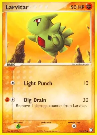 Larvitar 63/109 Team Rocket Returns Pokemon card