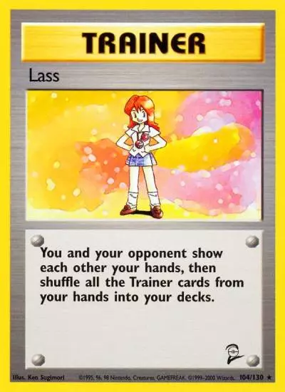 Lass 104/130 Base Set 2 Pokemon card