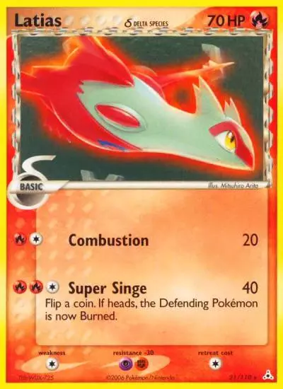 Latias δ 21/110 Holon Phantoms Pokemon card