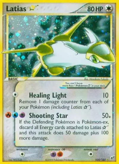 Latias ★ 105/107 Deoxys Pokemon card