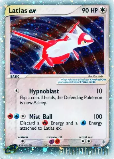 Latias ex 93/97 Dragon Pokemon card